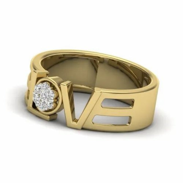 Womens 14k Diamond Love Ring