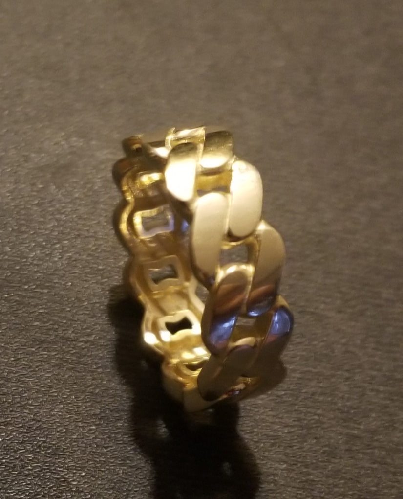 14K Men's Cuban Link Ring