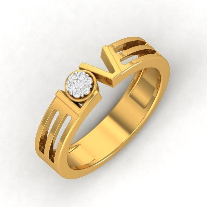Womens 14k Diamond Love Ring
