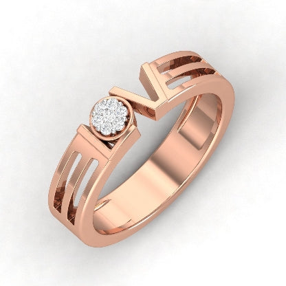 Womens 14k Diamond Love Ring