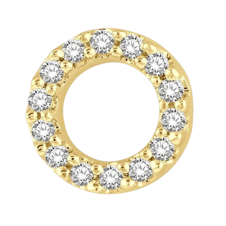 14k Gold Round Diamond Earrings