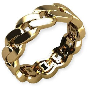 14K Men's Cuban Link Ring