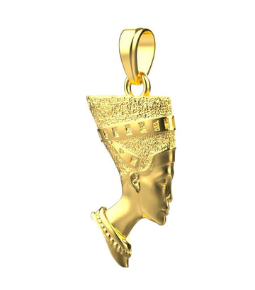 14k Gold Nefertiti Pendant