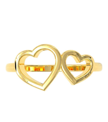 Women's 18k Double heart ring