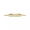 Octagon pavé diamond bangle bracelet in yellow gold