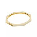 Octagon pavé diamond bangle bracelet, handmade by GoldCasted