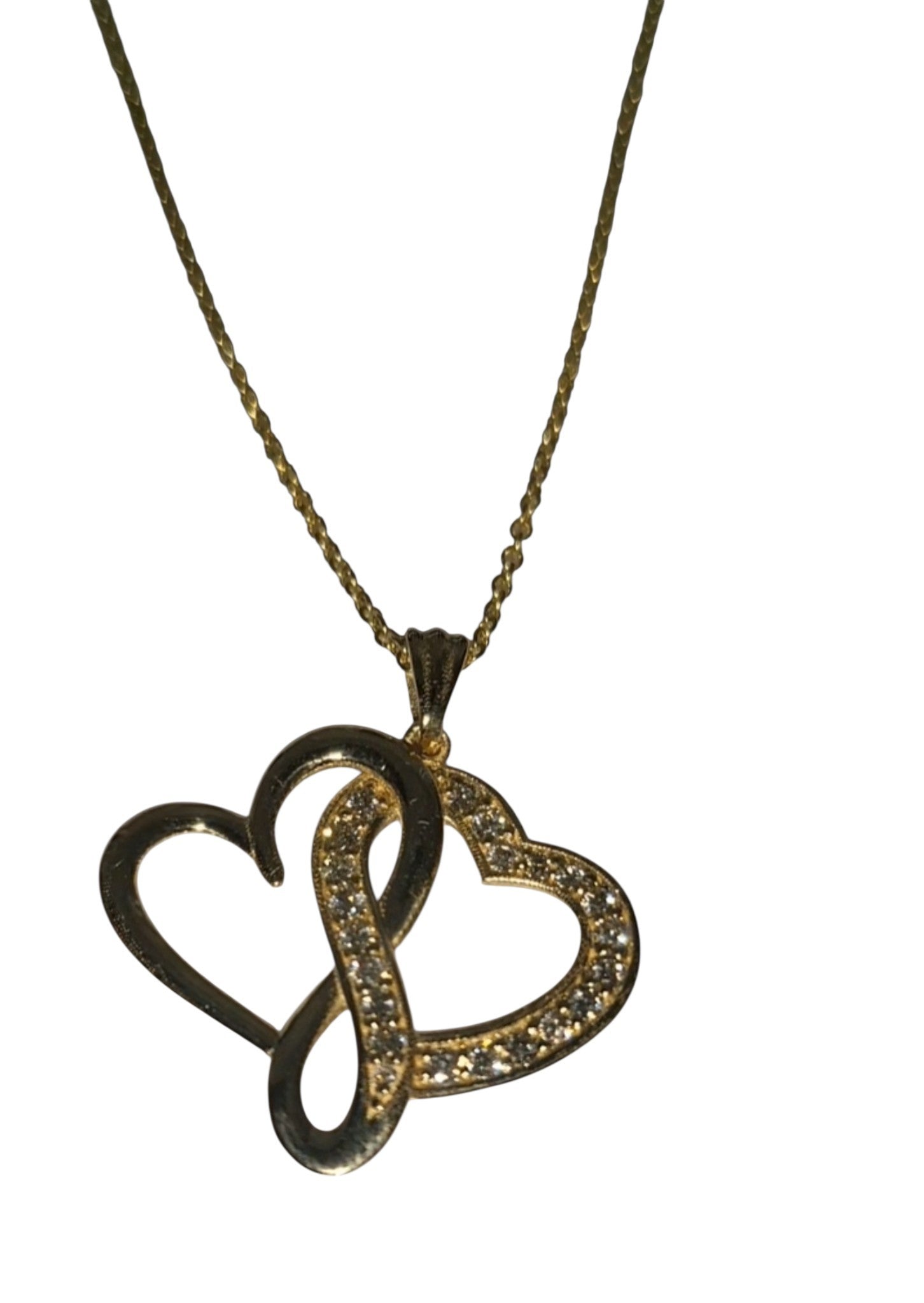 14k Diamond Heart Infinity Necklace