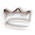Rose gold crown brooch top view