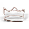 Rose gold crown brooch front view