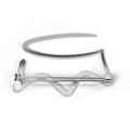 White gold crown brooch pin back