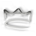 White gold crown brooch top view
