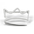 White gold crown brooch front view