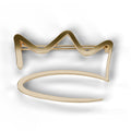 Yellow gold crown brooch top view