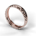 Women's diamond cut ring in Rose gold