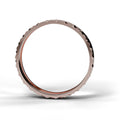Women's diamond cut ring in Rose gold, front view