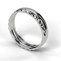 Women's diamond cut ring in White gold