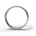 Women's diamond cut ring in White gold, front view