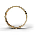 Women's diamond cut ring in Yellow gold, front view