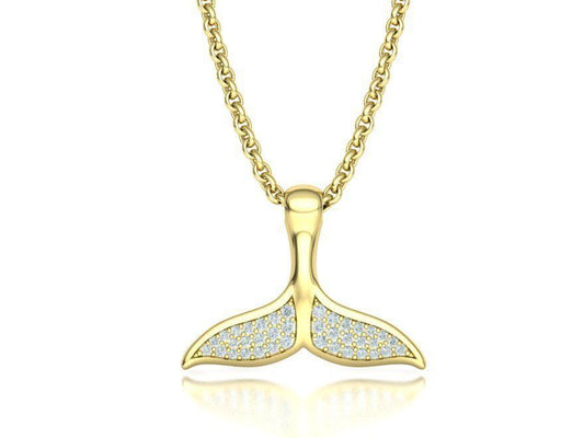 Diamond Whale Tail Necklace