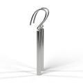 White gold bar drop earrings side view