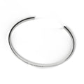 Engravable cuff bracelet in White gold, top view