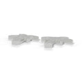 White gold C.A.L.I. palm tree earrings, side view