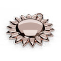 Rose gold C.A.L.I. sun pendant, angle view