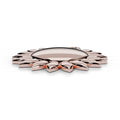 Rose gold C.A.L.I. sun pendant, side view