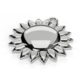 White gold C.A.L.I. sun pendant, angle view