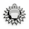 White gold C.A.L.I. sun pendant, front view