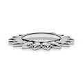 White gold C.A.L.I. sun pendant, side view