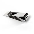 Platinum money clip, angled view