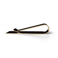 Yellow gold money clip, side view