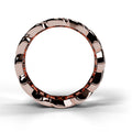 Rose gold Cuban link ring, front view