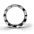 White gold Cuban link ring, front view