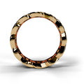 Yellow gold Cuban link ring, front view
