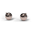 Half ball stud earrings in rose gold, pair