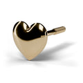 Puffed heart stud from the set in 14K yellow gold