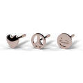 Love, Peace & Happiness stud earring set in 14K rose gold