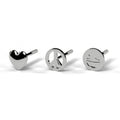 Love, Peace & Happiness stud earring set in 14K white gold