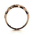 Gold nugget ring in rose gold, end view