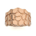 Gold nugget ring in rose gold, top view
