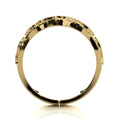 Gold nugget ring in yellow gold, end view