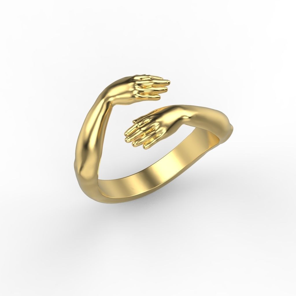 Women's 14k Hugging Hands Ring