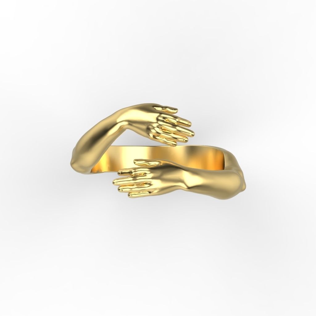Women's 14k Hugging Hands Ring