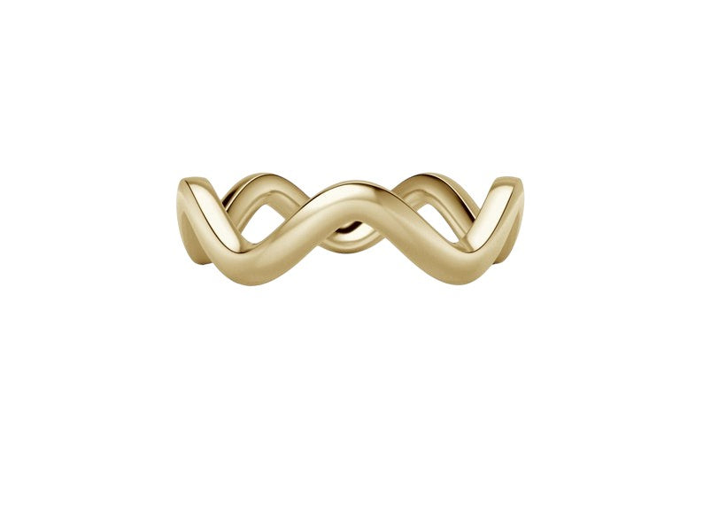 14k Gold Womens Wavy Ring