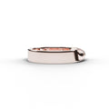 Men's Mobius wedding ring in 18k rose gold, side view