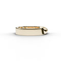 Men's Mobius wedding ring in 18k yellow gold, side view