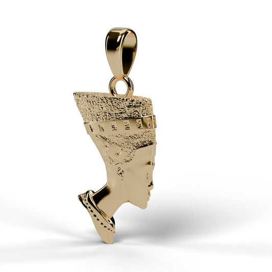 14K yellow gold Nefertiti pendant