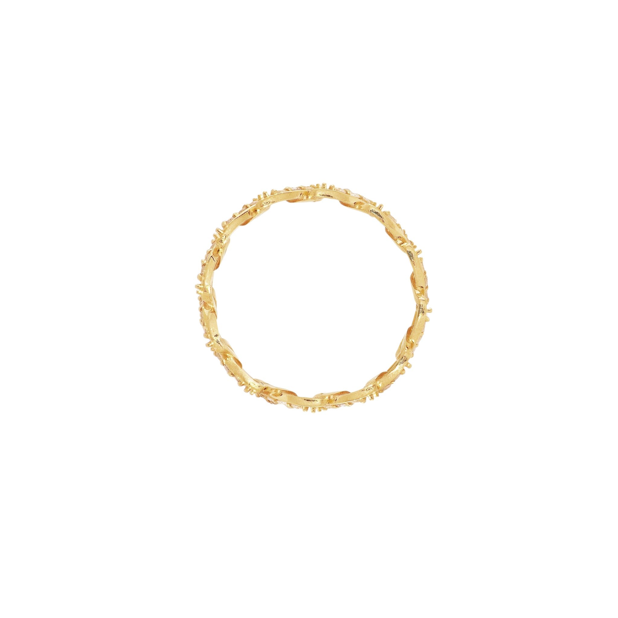 14k Diamond Cuban Link Ring